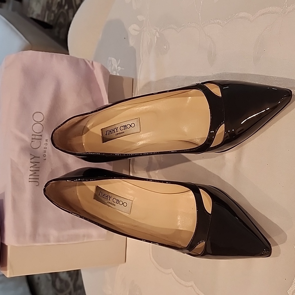 Jimmy Choo Patten Black Heels